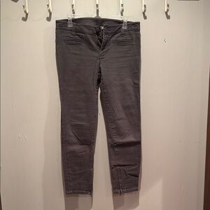 CAbi Gray Cropped Ankle Jeans Slim Fit